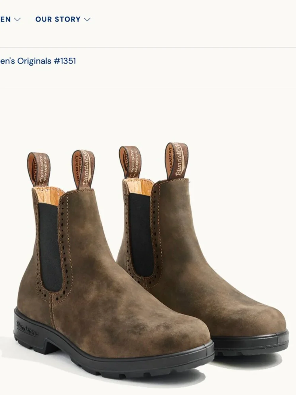 Blundstone Women's Originals #1351 High Top Boots in Rustic Brown Sz US 9.5